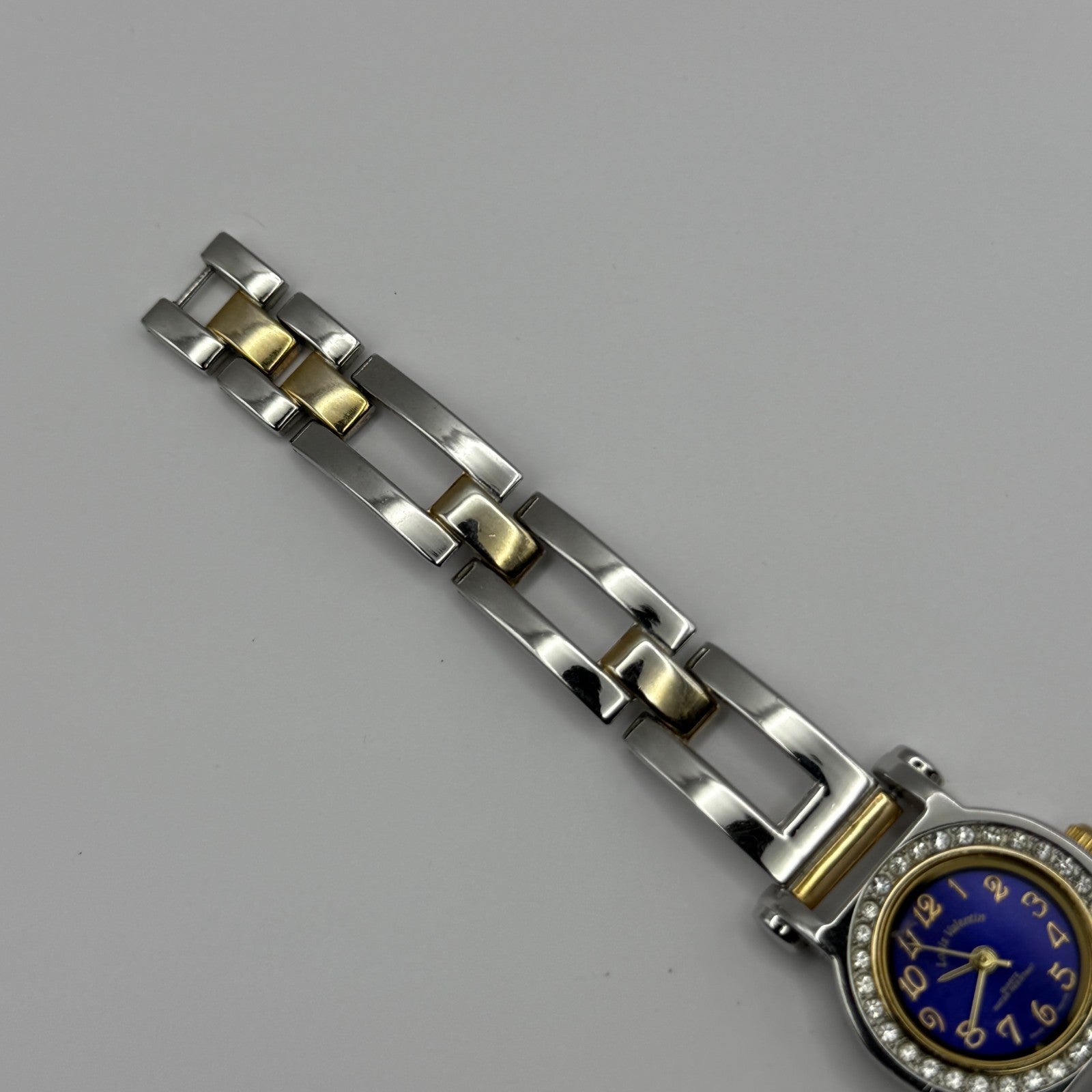 Louis Valentin Swiss Design Ladies Quartz Watch Two Tone Bracelet Working 23mm