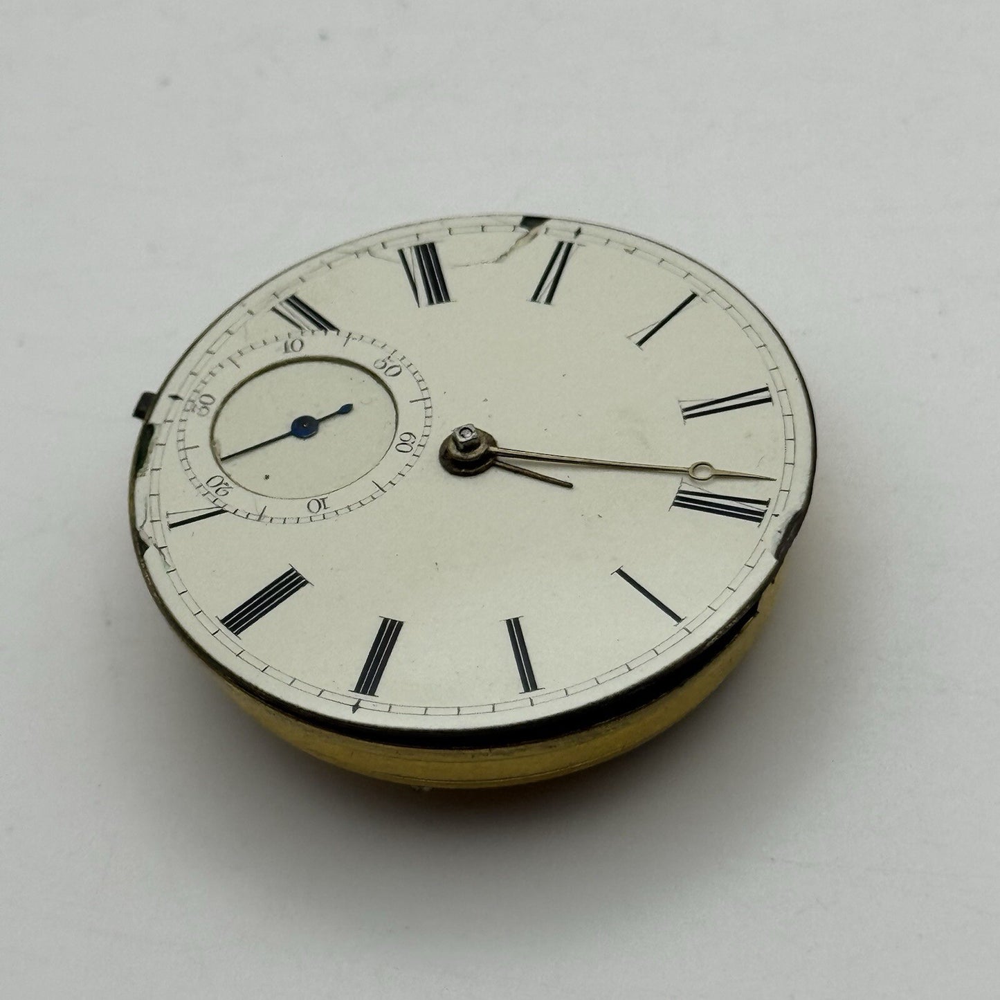 40.9mm R Hastings Lynn Damaged Balance Pocket Watch Movement FOR PARTS