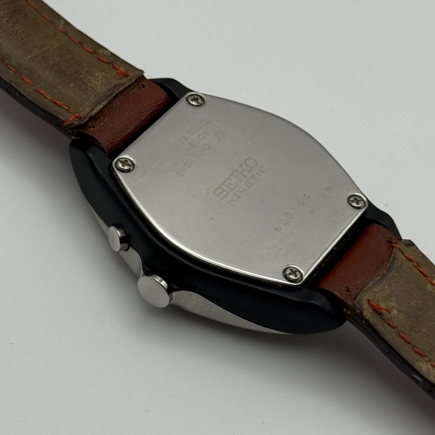 Seiko Kinetic Arctura Quartz Watch 3M22-0D40 Date Dial Japan 34mm PARTS REPAIR