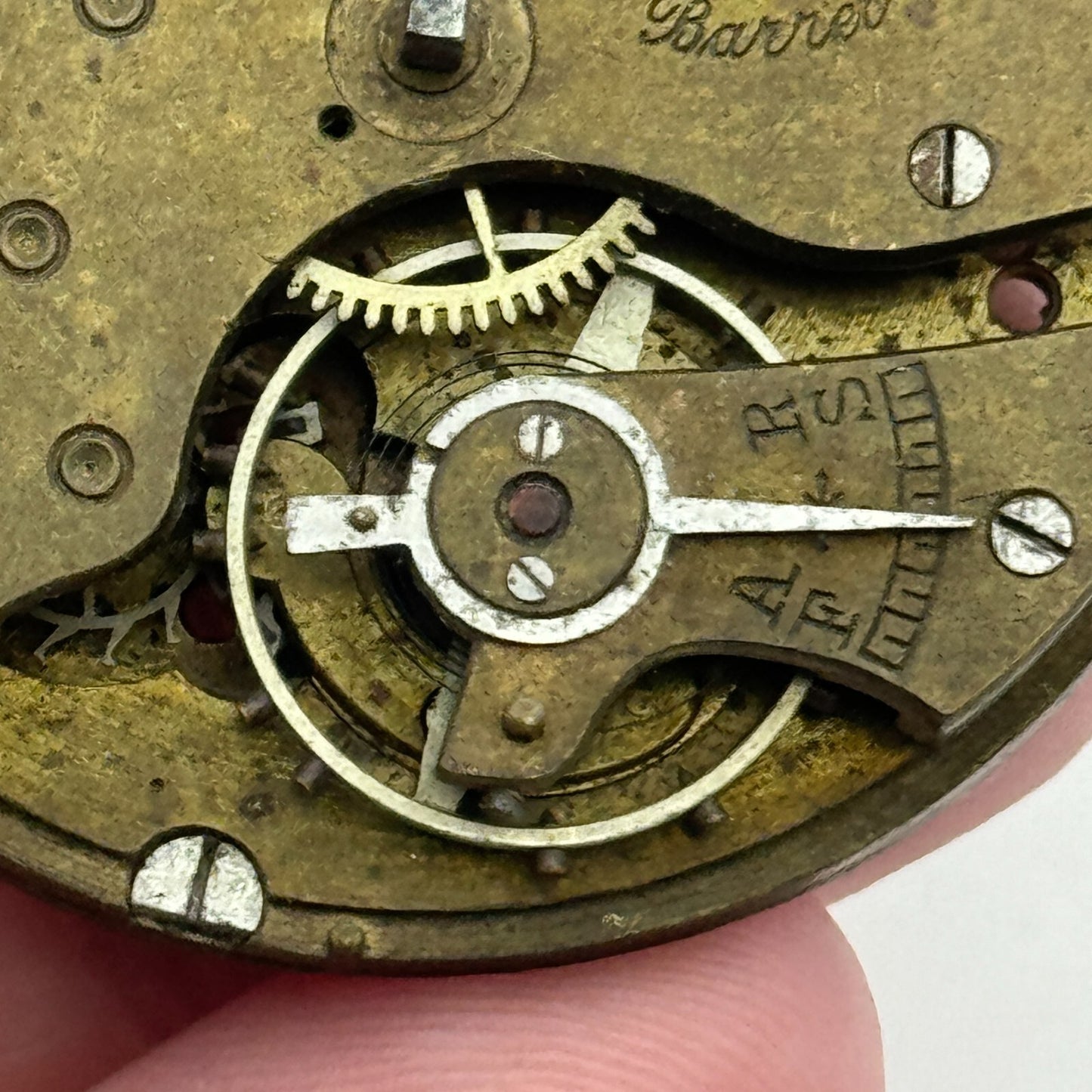 42.2mm Antique H Samuel Manchester Patent Balance Pocket Watch Movement PARTS