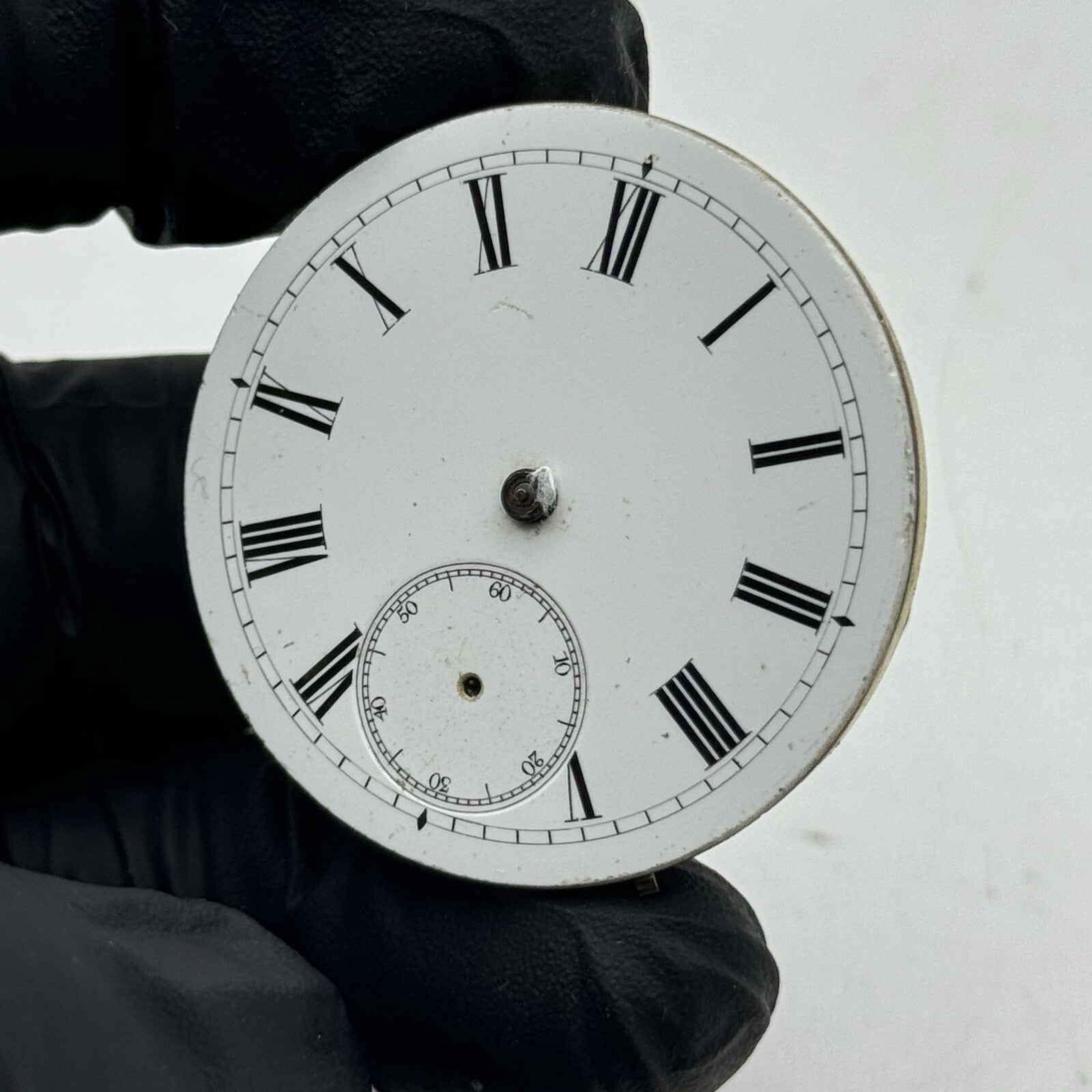 38.5mm High Quality White Porcelain Dial Cylinder Watch Movement Parts Repair