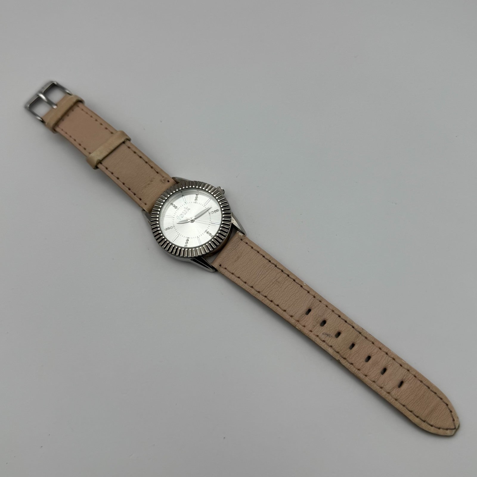 FCUK French Connection Time Ladies Quartz Watch Crystal Markers Working 33mm