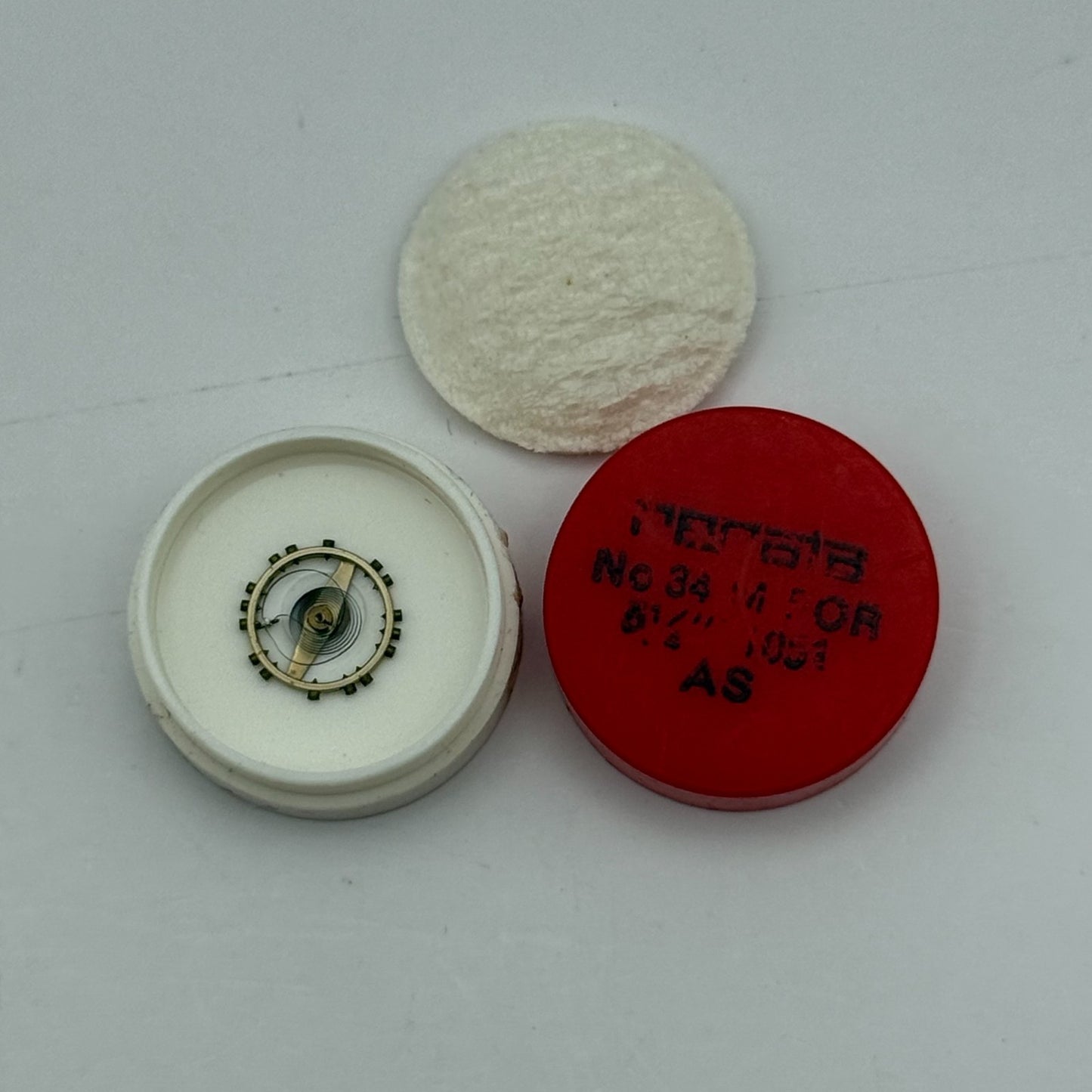 AS 1051 Balance Wheel Complete And Spring 5 1/4''' 34 M Watch Movement Parts 