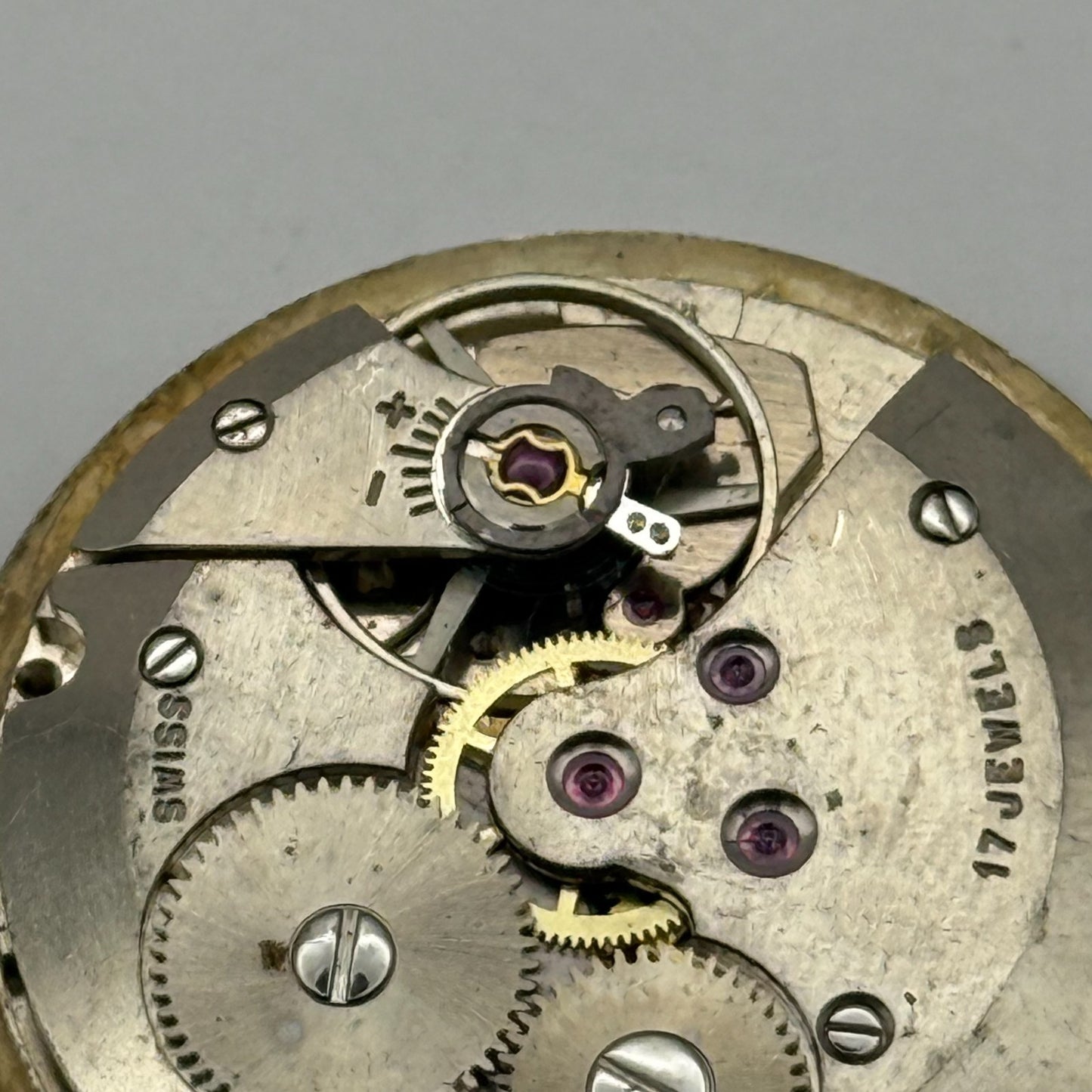 AS 1702/03 Watch Movement Date Rotary Manual Wind Vintage Swiss Parts 25.9mm