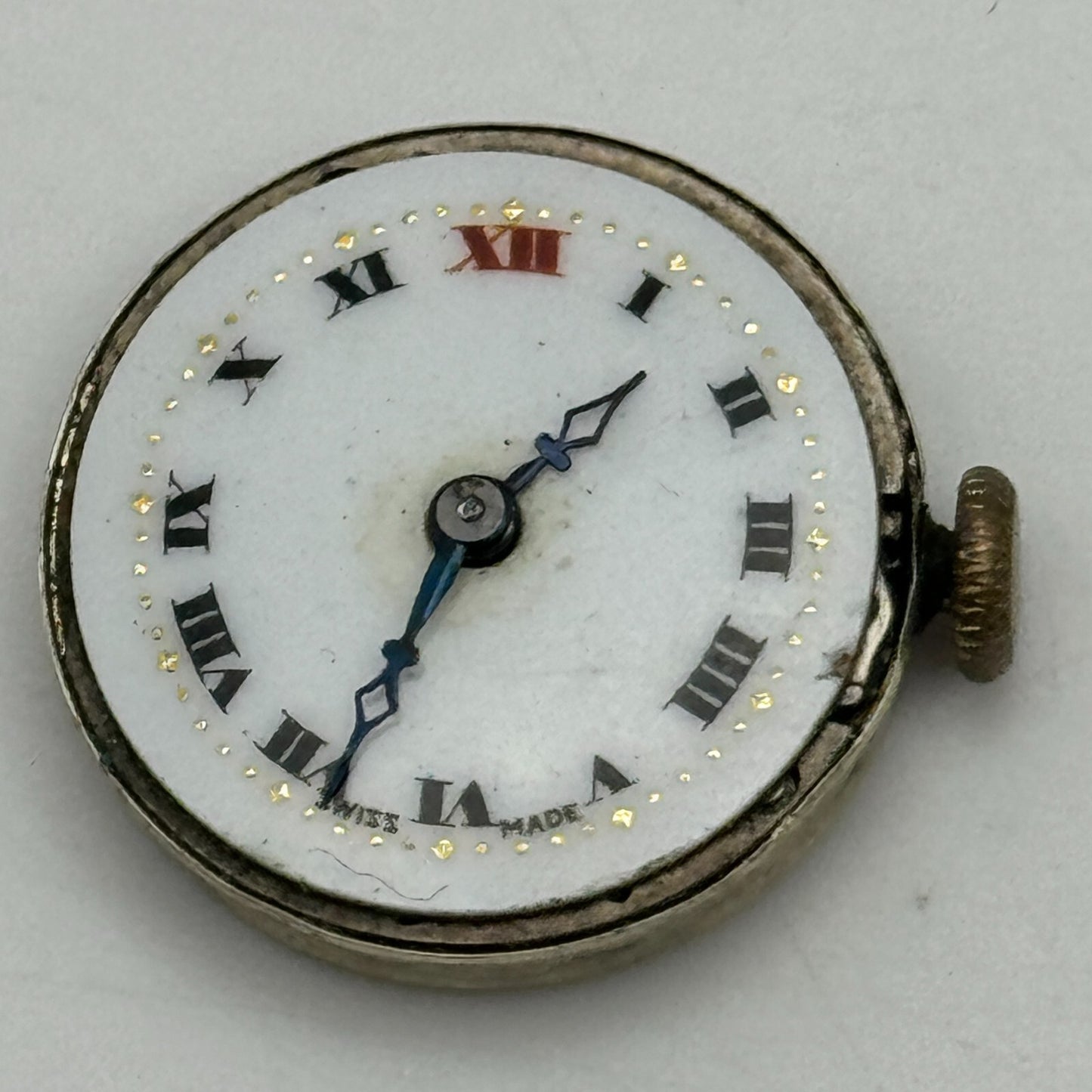 20.2mm Bernex No 2 Swiss 15501 Trench Watch Movement Manual Wind Vintage PARTS