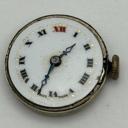 20.2mm Bernex No 2 Swiss 15501 Trench Watch Movement Manual Wind Vintage PARTS
