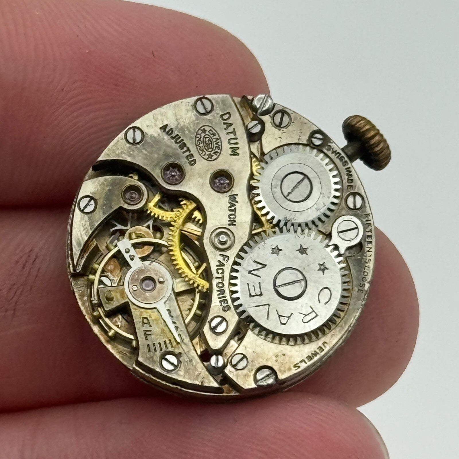 23.6mm Running Craven High Grade 15 Loose Trench Watch Movement Manual Wind PART