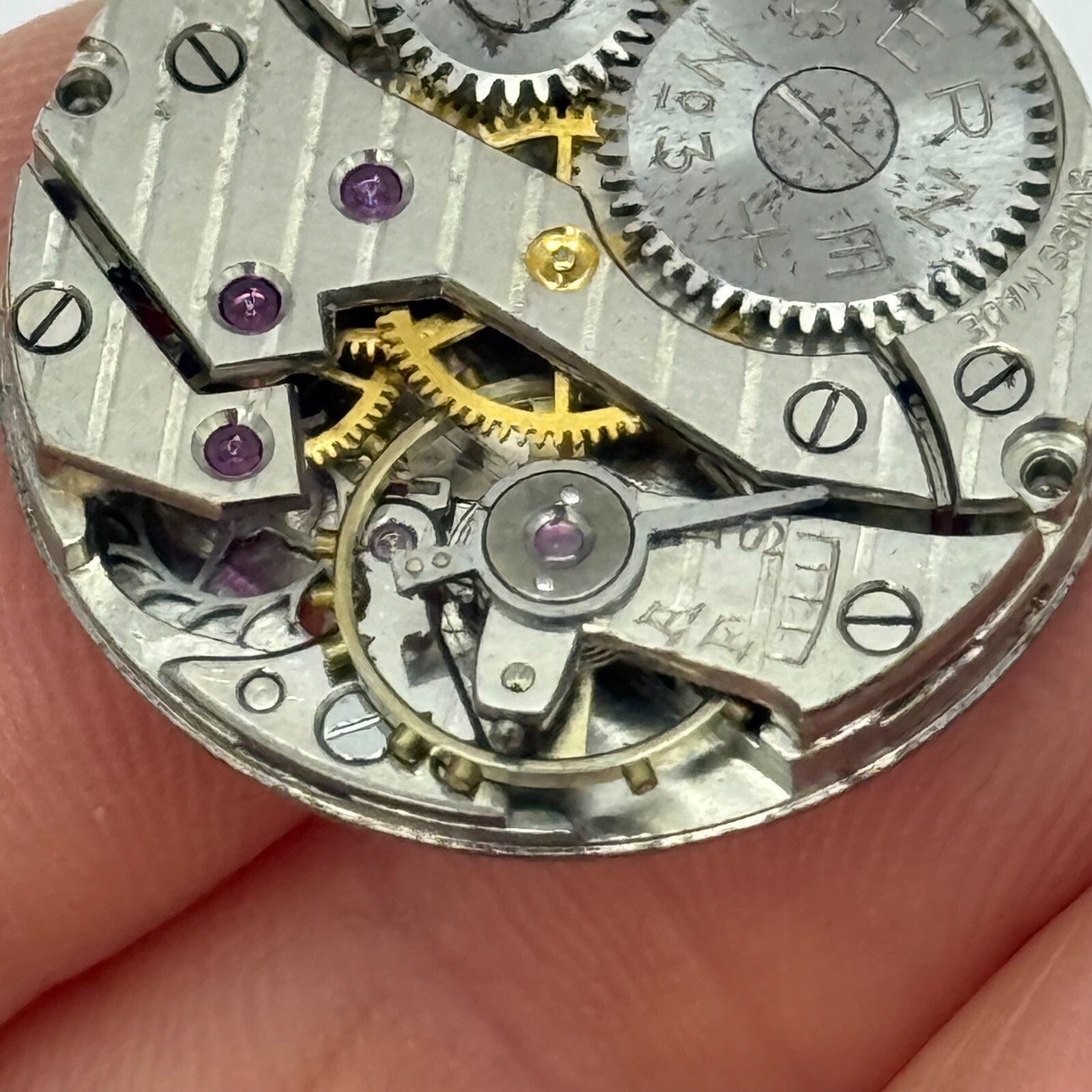 23.5mm Running Vintage Symbol Bernex No 3 Manual Wind Watch Movement PARTS