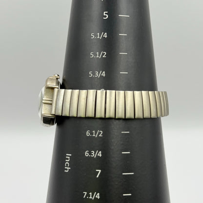 Genious Ladies Quartz Watch Silver Tone Expandable Band Japan Steel Working 24mm