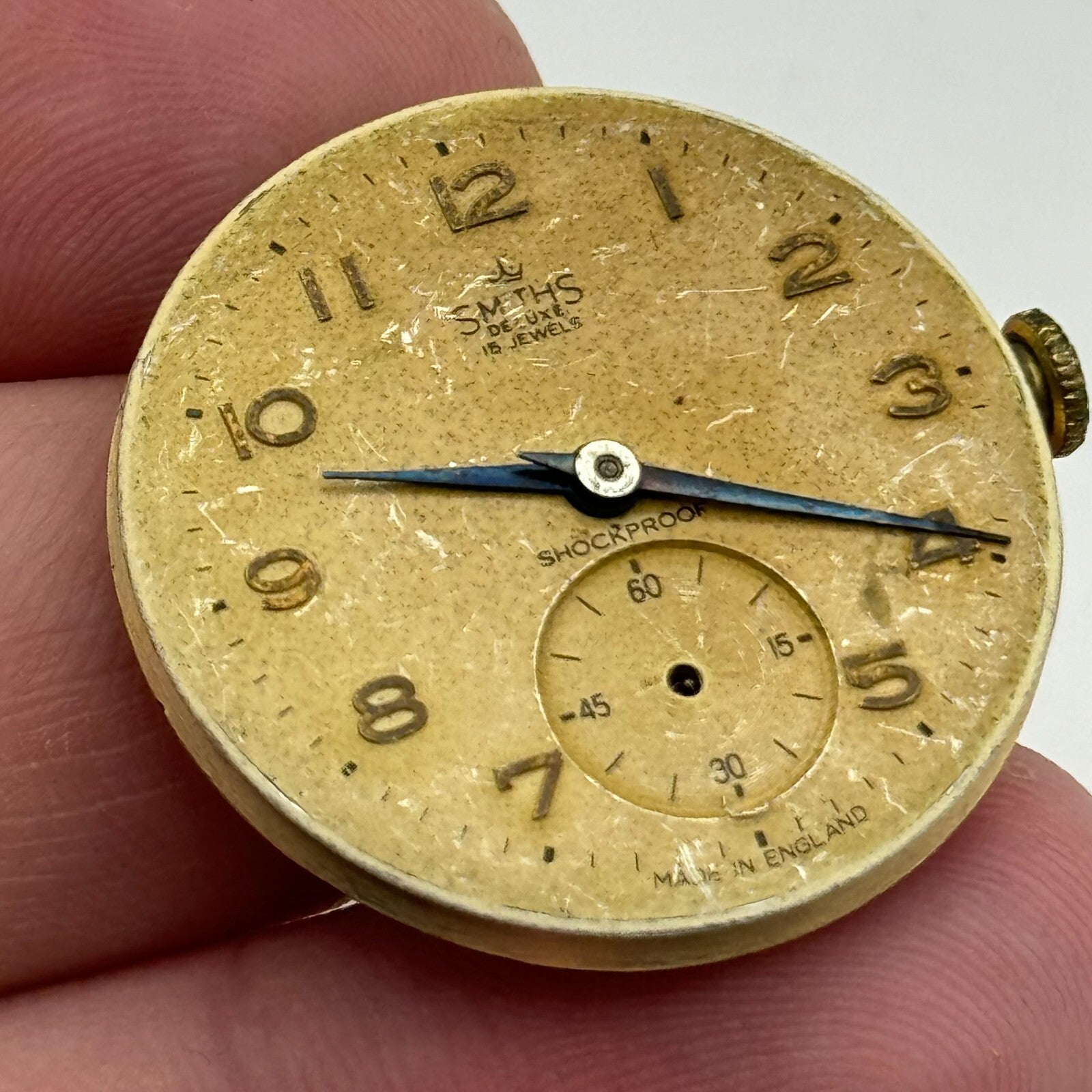 29.2mm Mens Running Smiths De Luxe Cal 44 Shockproof Swiss Watch Movement PARTS