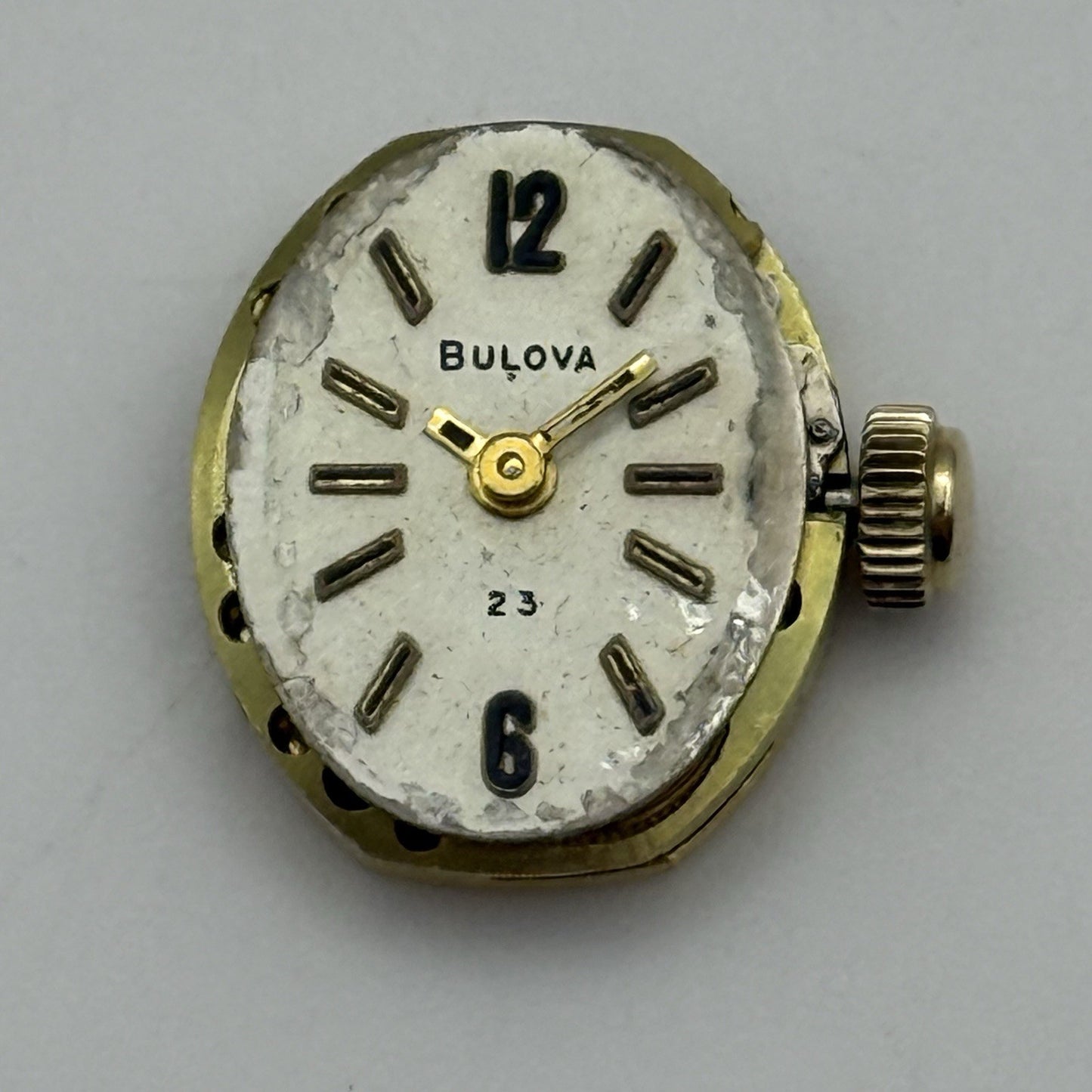 13.1mm Running Vintage Ladies Bulova 5BD Manual Wind Swiss Watch Movement PARTS