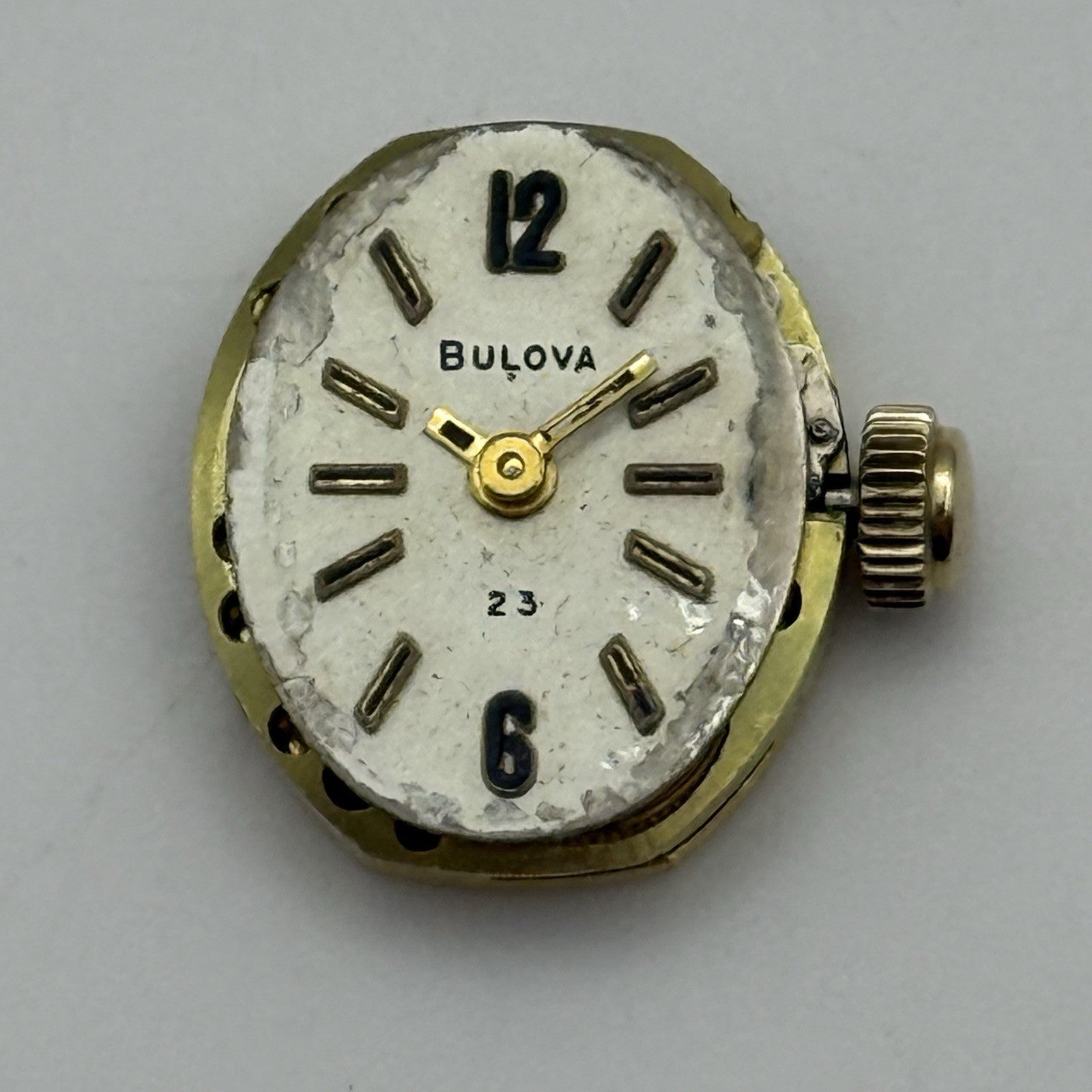 13.1mm Running Vintage Ladies Bulova 5BD Manual Wind Swiss Watch Movement PARTS