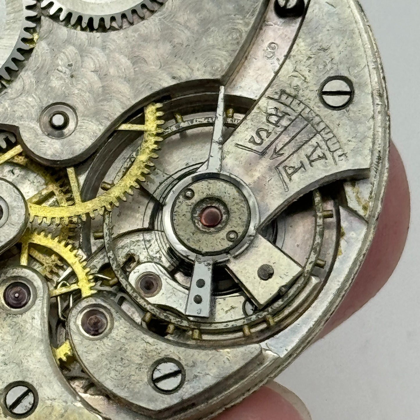 41.5mm Antique Grosvenor Open Face Sub Seconds Swiss Pocket Watch Movement PARTS