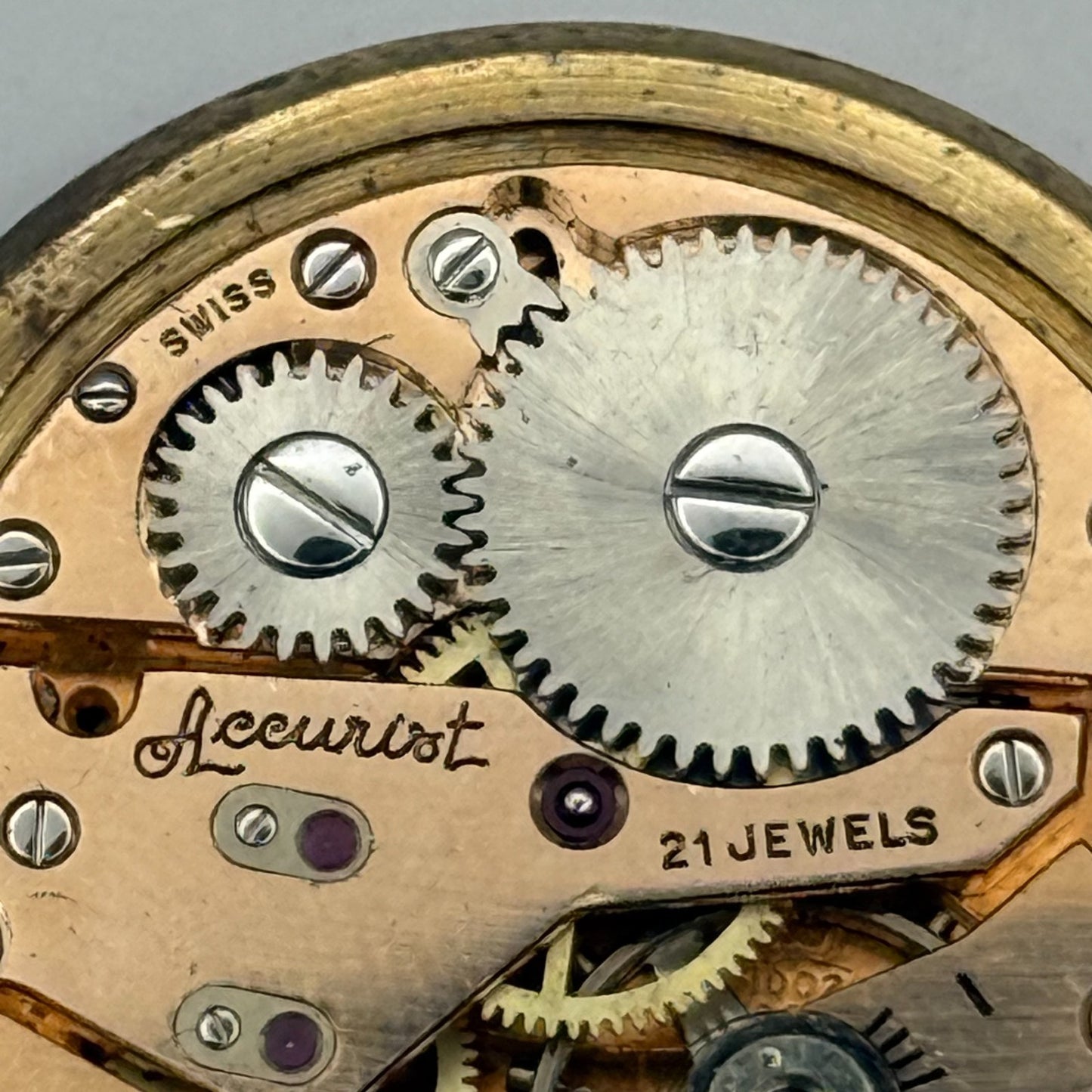 AS 1002 984 Watch Movement Accurist President Manual Wind Vintage Parts 29.7mm