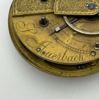 Fusee Pocket Watch Movement Antique English Wolverhampton Parts Repair 44.8mm