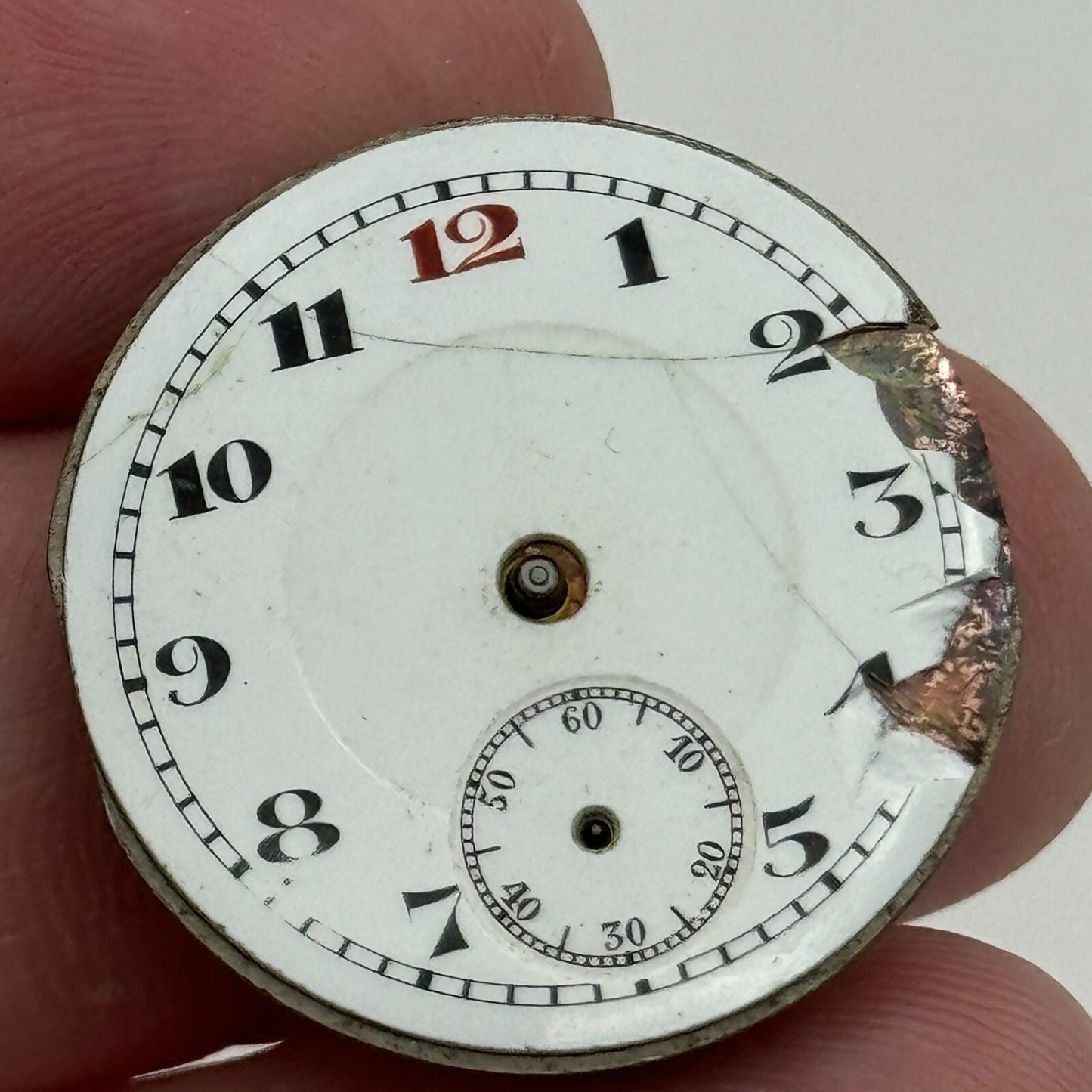 25.1mm Men's Unidentified Swiss Sub Seconds Trench Manual Wind Watch Movement