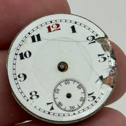 25.1mm Men's Unidentified Swiss Sub Seconds Trench Manual Wind Watch Movement