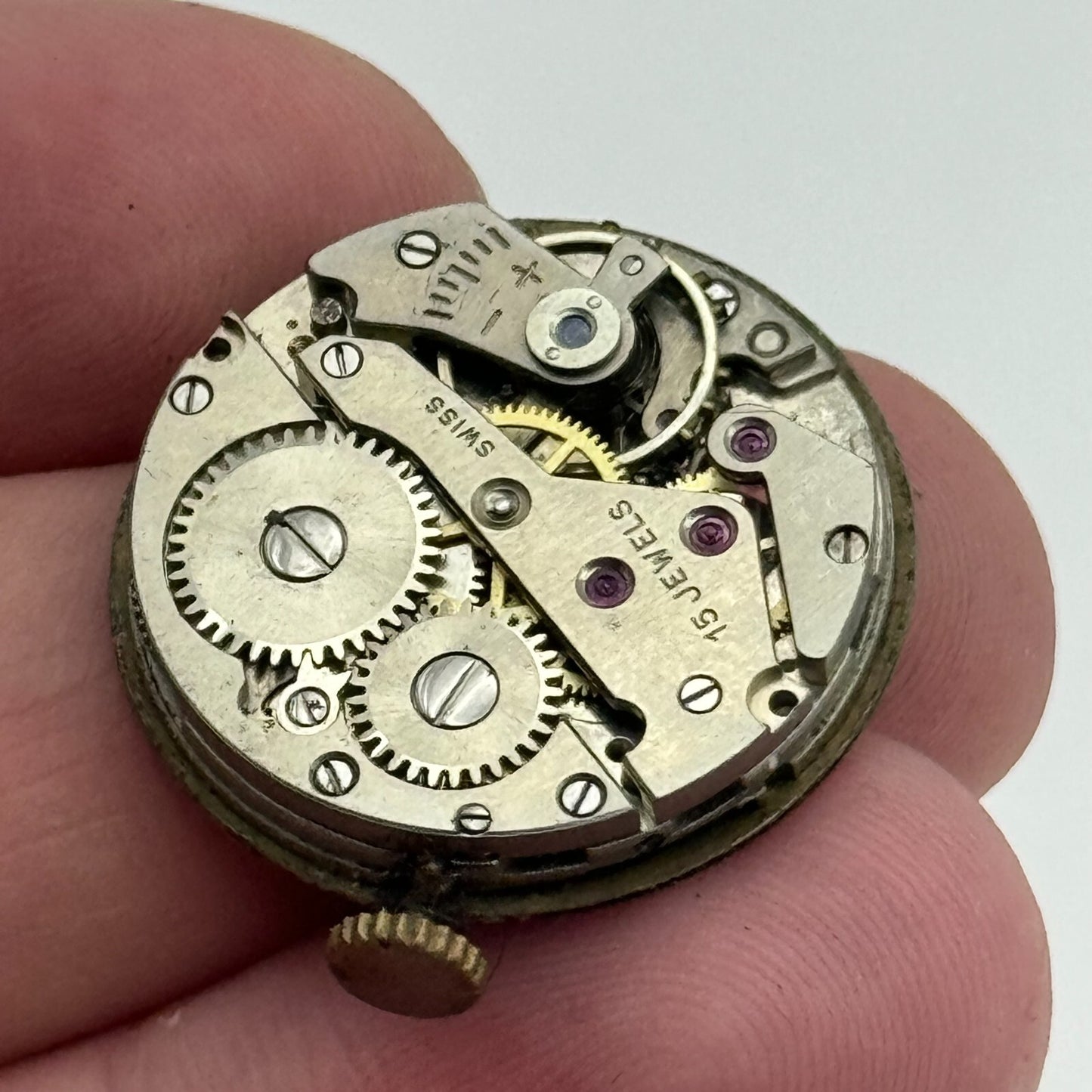 23.6mm AS 1123 1124 Manual Wind 15 Jewels Watch Movement Swiss Vintage PARTS