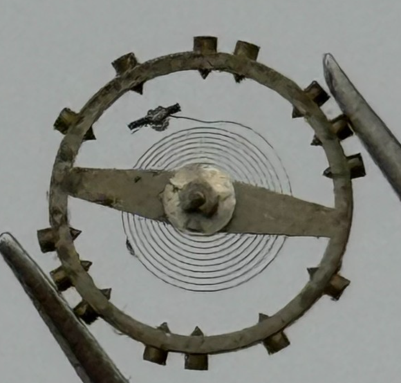 FHF 75 Balance Wheel Complete And Spring 5 1/4''' 203 M Watch Movement Parts NOS