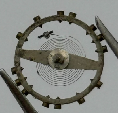 FHF 75 Balance Wheel Complete And Spring 5 1/4''' 203 M Watch Movement Parts NOS