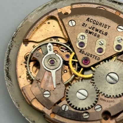 ETA 2409 Watch Movement Accurist Manual Wind Vintage Swiss Parts Repair 25.9mm