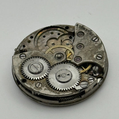 23.6mm Roman Numerals 15 Jewels Trench Watch Movement Manual Wind PARTS SPARES