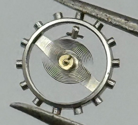 Brac 2061 Balance Wheel Complete And Spring  497 Watch Movement Parts NOS
