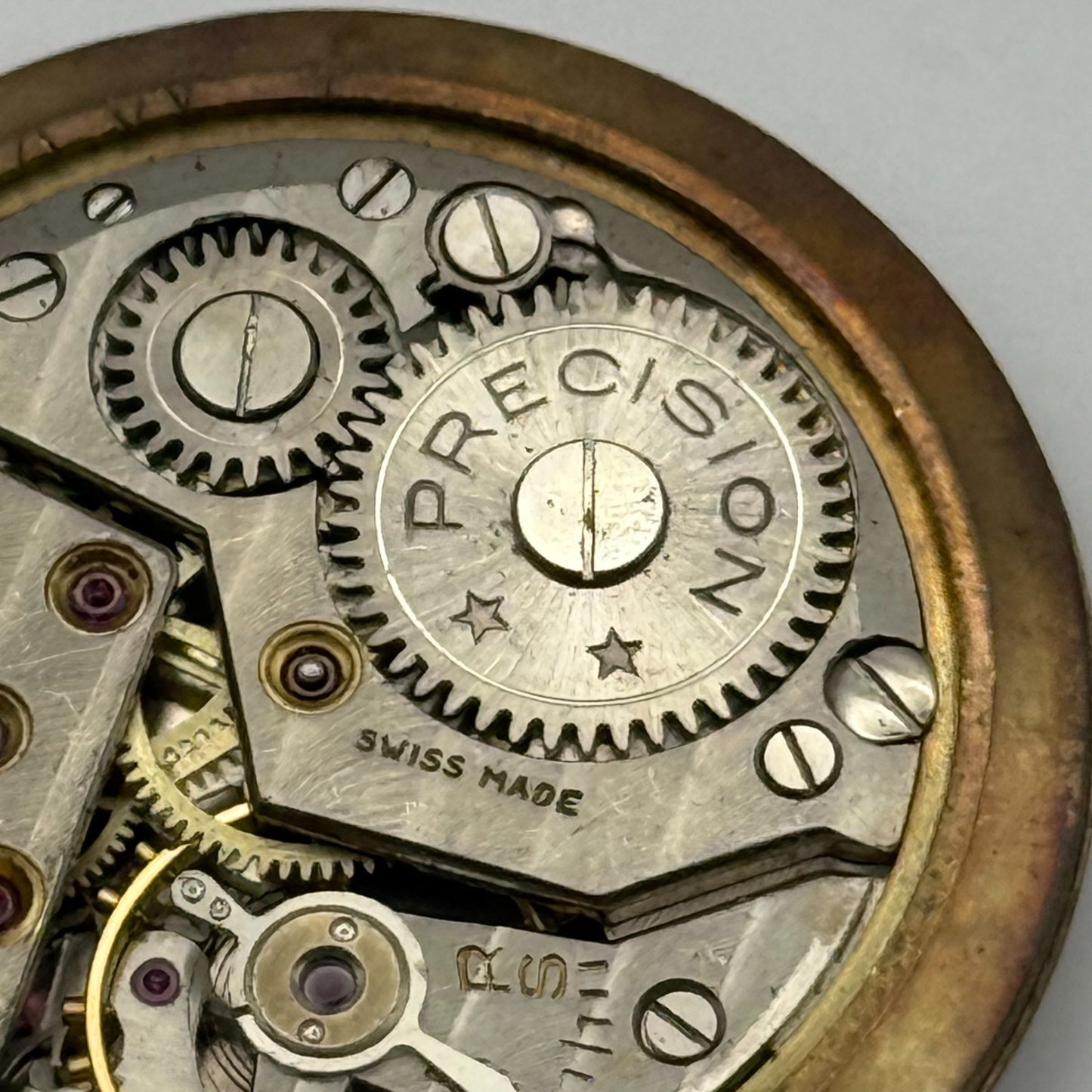 Mappin & Webb Precision Watch Movement Manual Wind Vintage Parts Repair 29.6mm