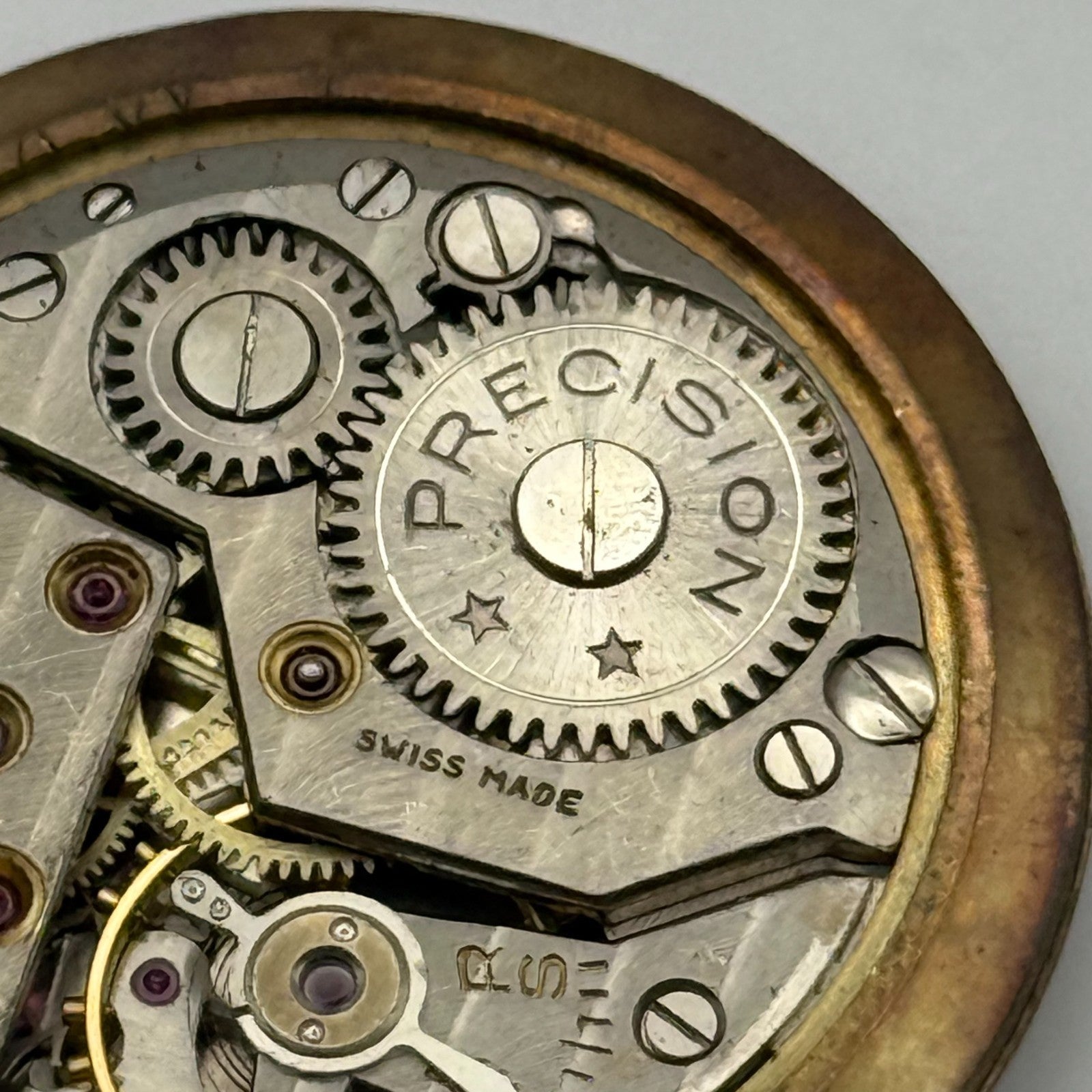 Mappin & Webb Precision Watch Movement Manual Wind Vintage Parts Repair 29.6mm