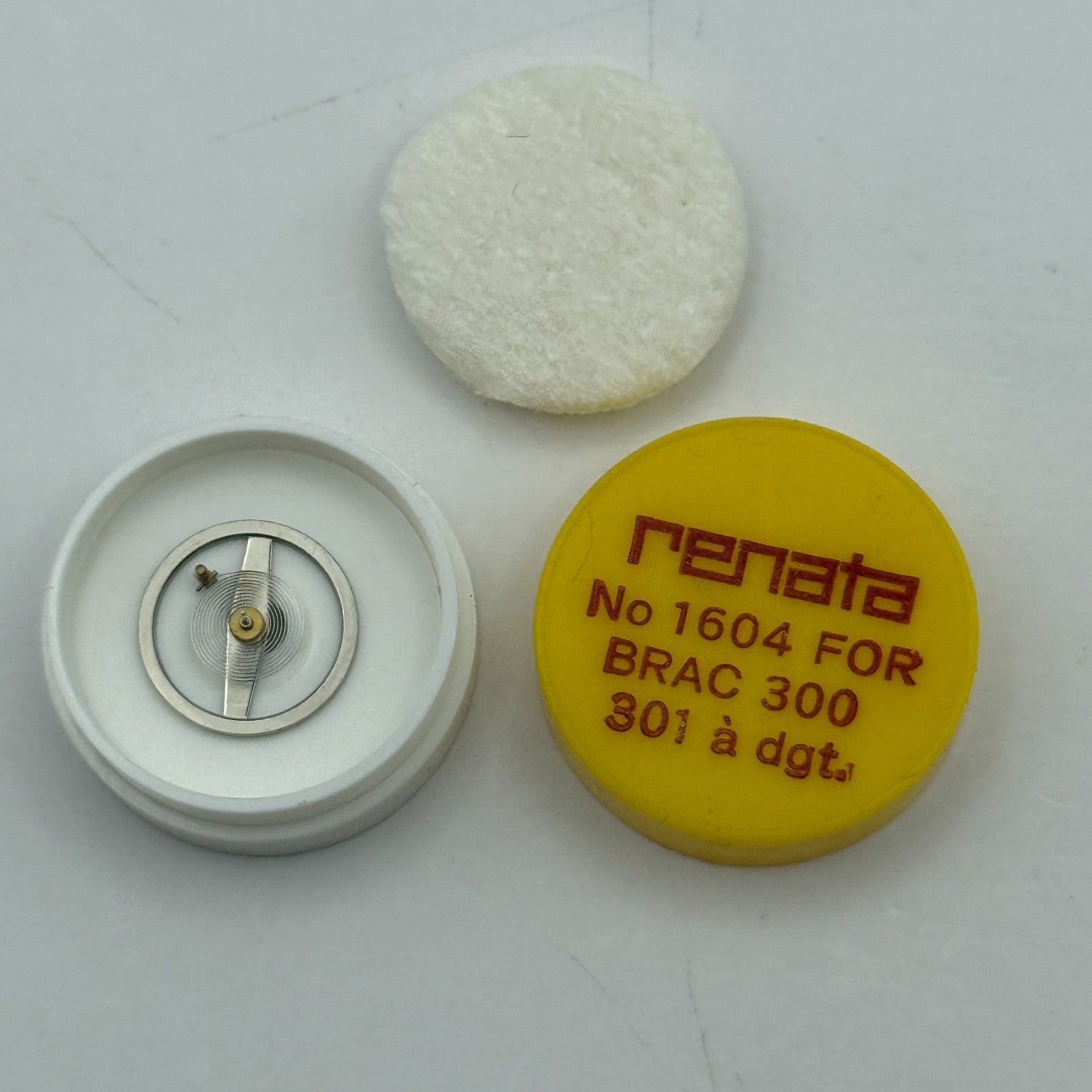 Brac 300 301 Balance Wheel Complete And Spring 1604 Watch Movement Parts NOS