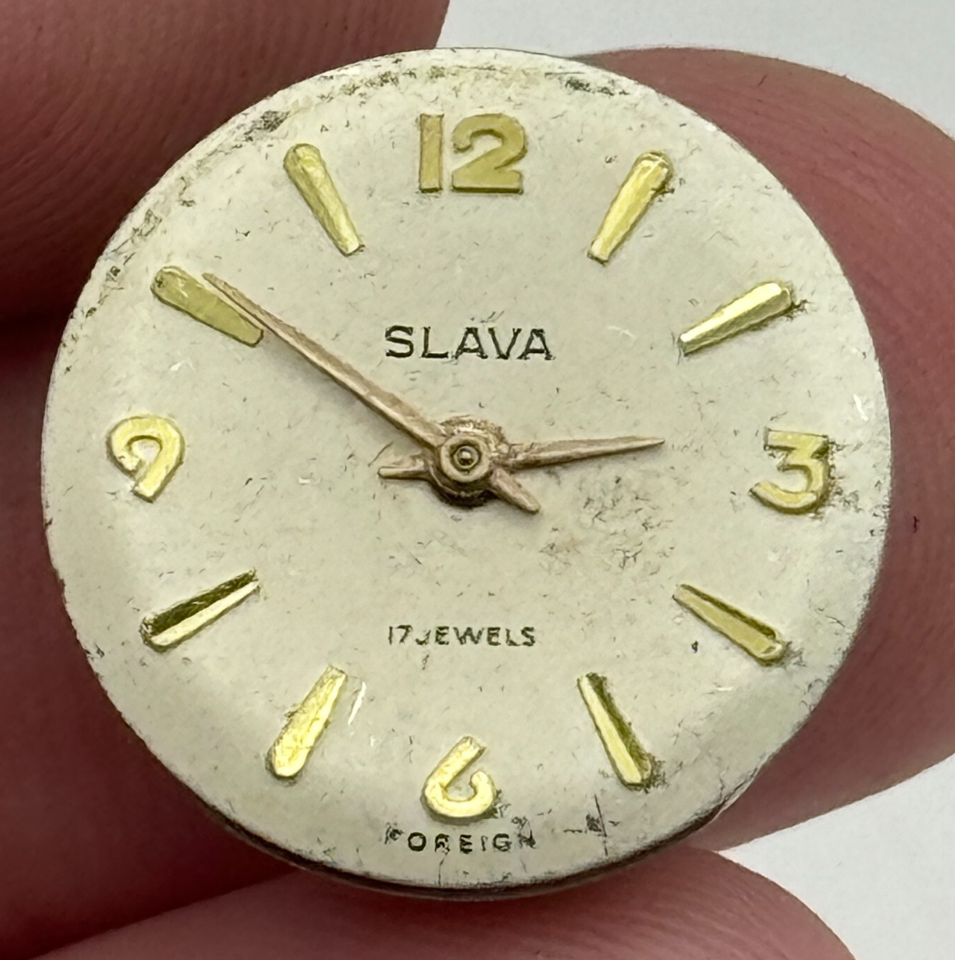 13.8mm Ladies Slava Cal 1601 Manual Wind Watch Movement Swiss Vintage PARTS