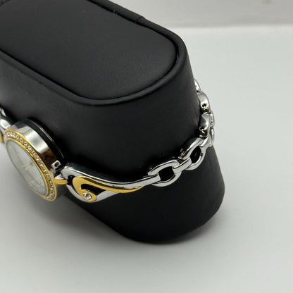 22mm Working Ladies Sekonda Two Tone Jewelled Quartz Japan Watch 6.75 Inches