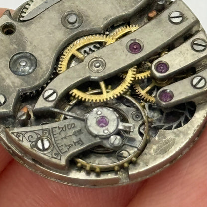 23.5mm Vintage Unidentified Leaf Mark Trench Watch Movement Manual Wind PARTS