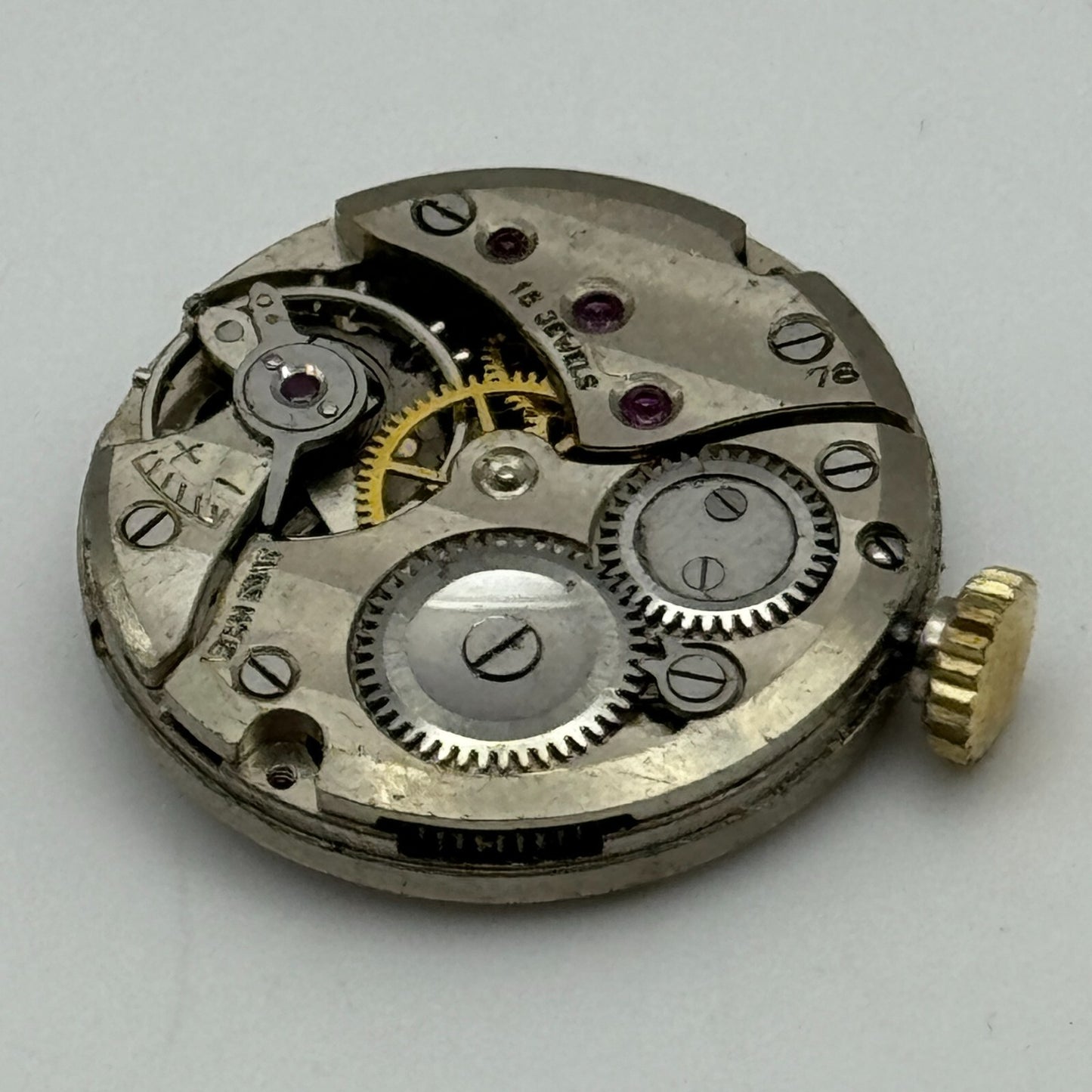 19.6mm Limit Revue Cal 78 Roman Numerals Trench Manual Wind Watch Movement PARTS