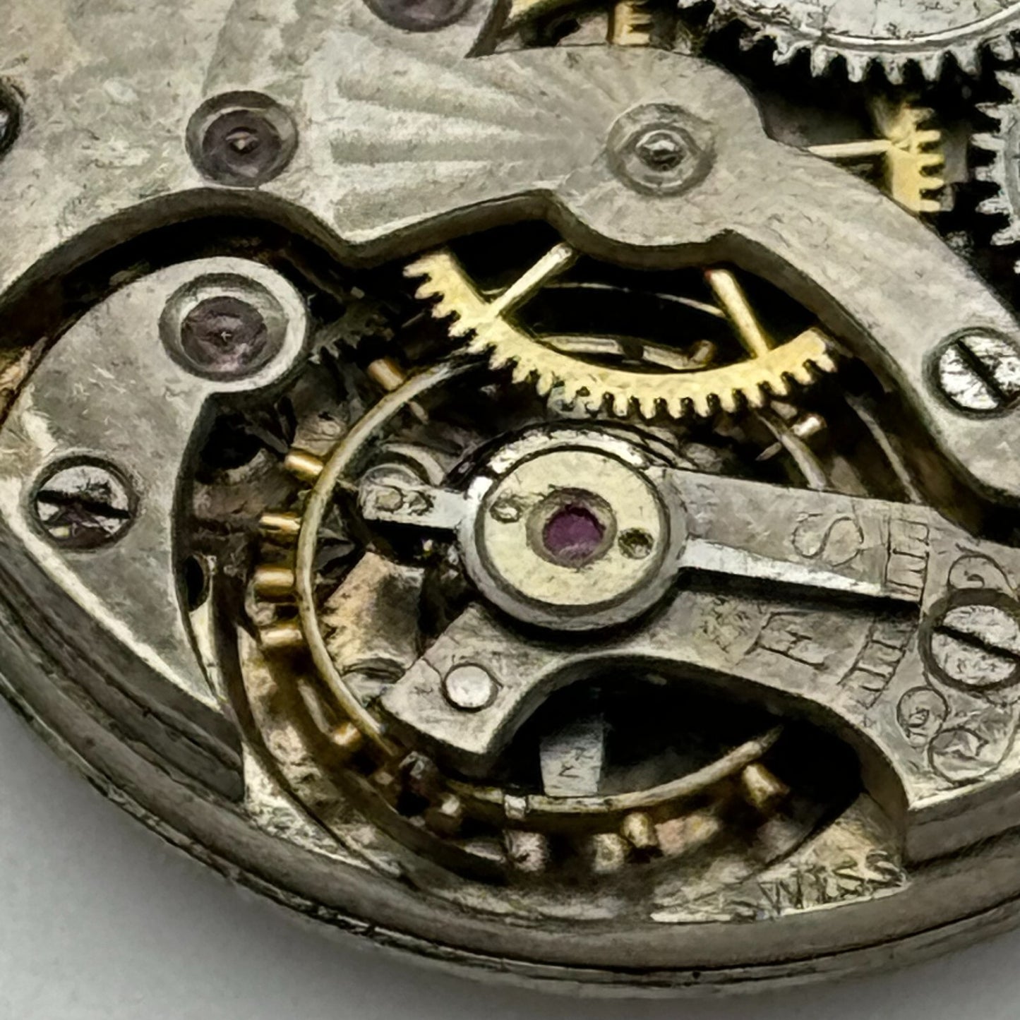 25.3mm Unidentified Trench Watch Movement & Dial Manual Wind Vintage Swiss PARTS