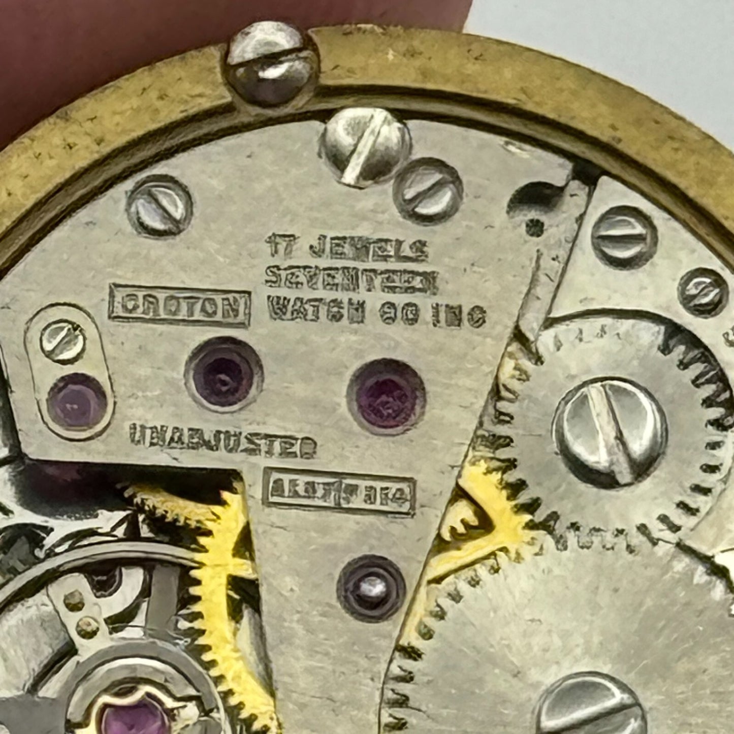 23.6mm Croton AL97 F314 Manual Wind Watch Movement Swiss Vintage PARTS SPARES