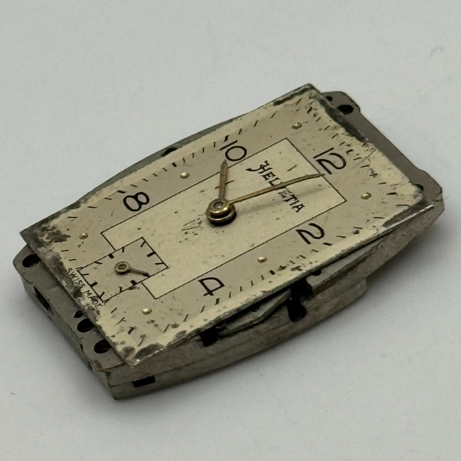 20mm Men's Helvetia 75A Tank Sub Seconds Watch Movement Manual Wind Swiss PARTS