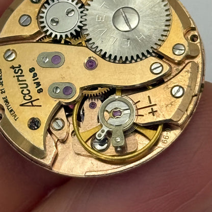 25.9mm Vintage Accurist FHF 66-9 Swiss Manual Wind Watch Movement PARTS REPAIR