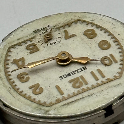 Helbros MXH 7 Jewels Watch Movement Manual Wind Vintage Parts Repair 19.5mm