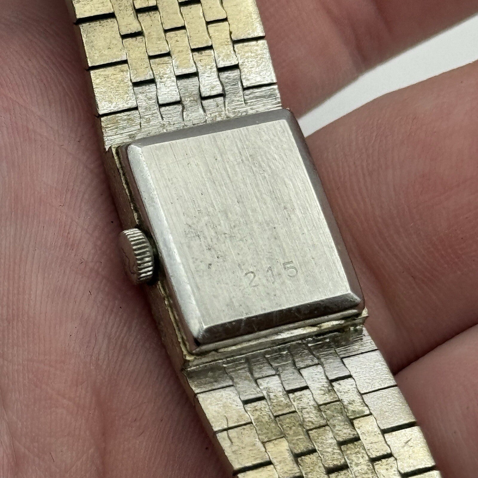 16mm Ladies Rotary Silver Tone Swiss Manual Wind Vintage Watch NOT KEEPING TIME