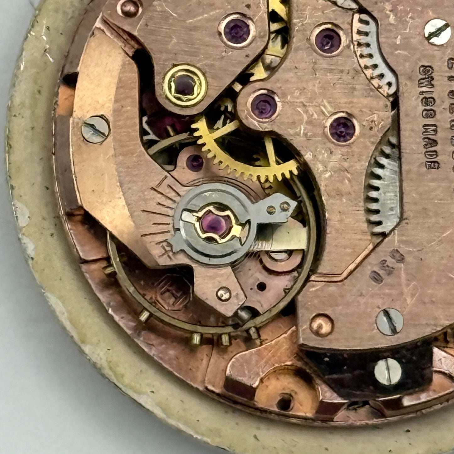 Helvetia 830 Watch Movement Chalet Manual Wind Vintage Swiss Parts Repair 25.8mm