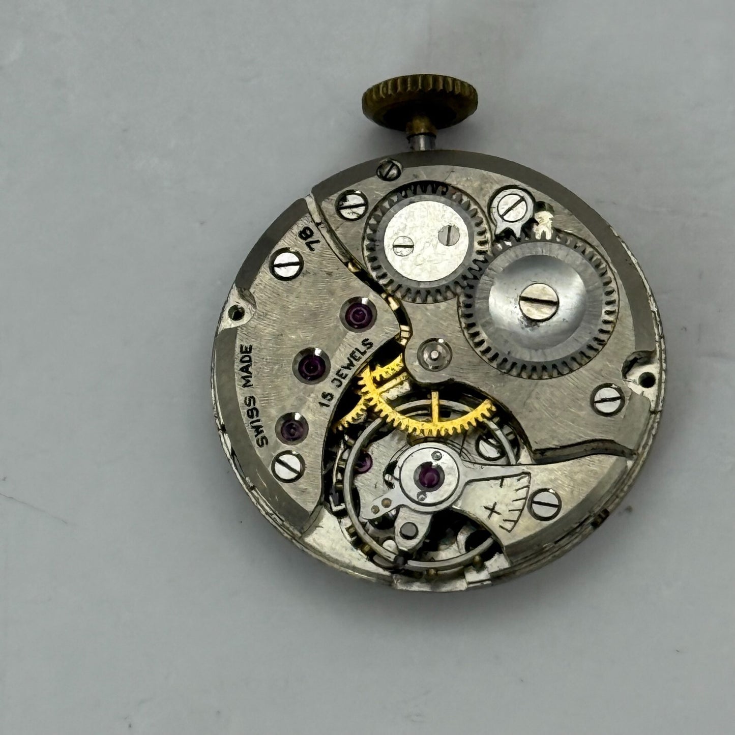 19.7mm Vintage Limit Vertex Revue 78 Balance Ok Watch Movement PARTS REPAIR