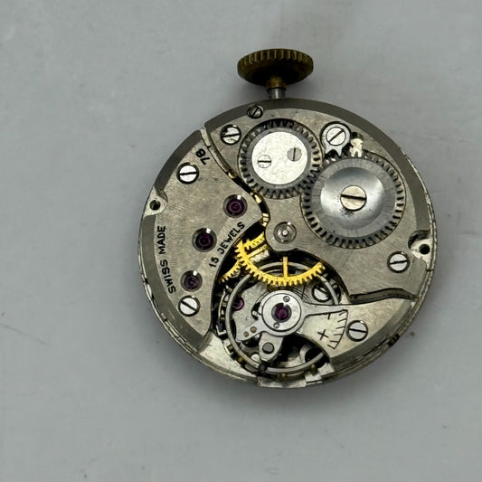 19.7mm Vintage Limit Vertex Revue 78 Balance Ok Watch Movement PARTS REPAIR