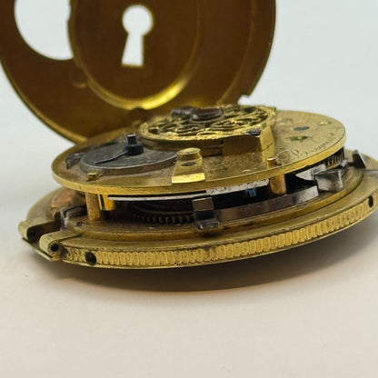 Complication French Pocket Watch Movement Signed A Paris Antique Parts / Repair