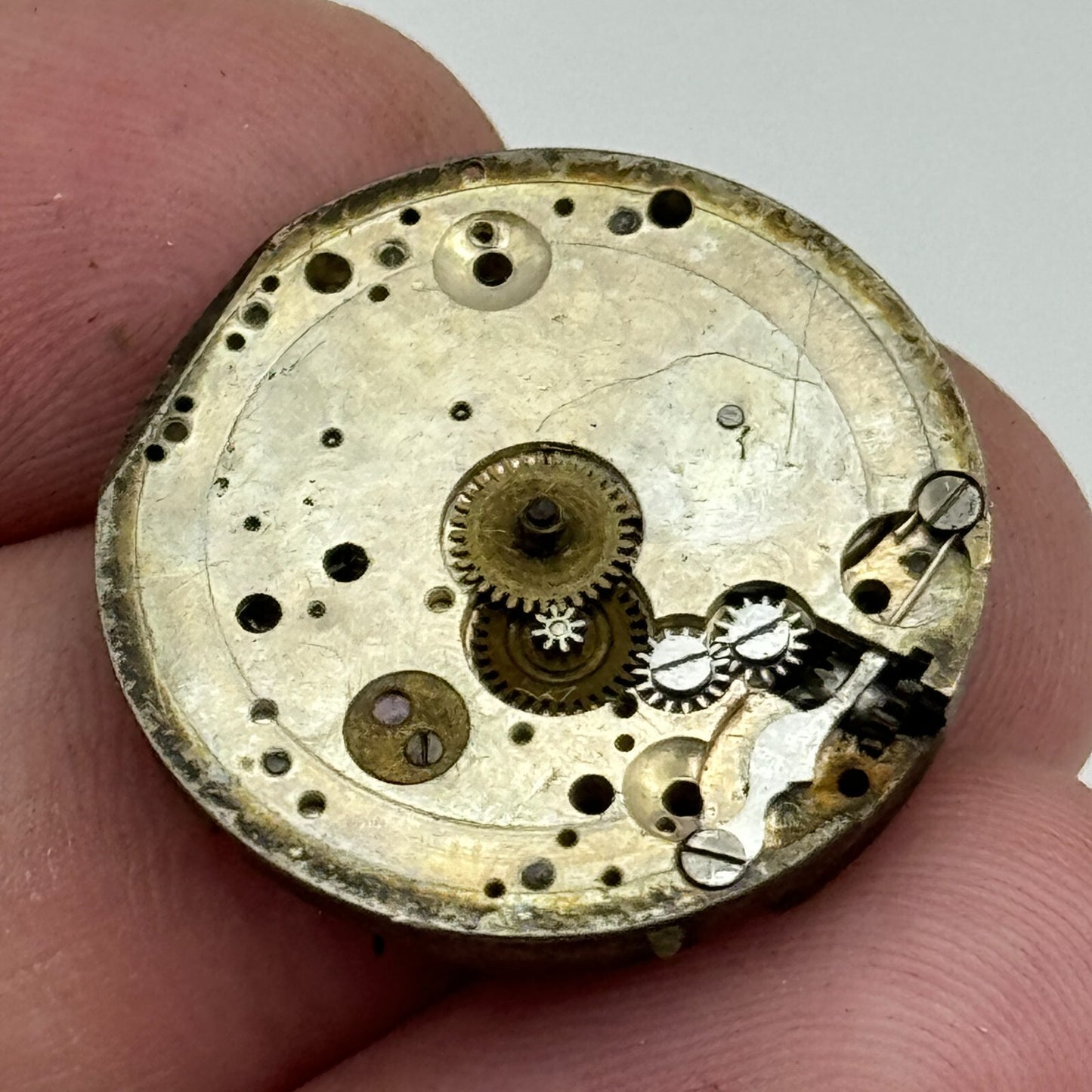 23.6mm Men's Unidentified Antique Cylinder Swiss Manual Wind Watch Movement PART