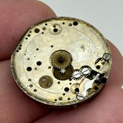 23.6mm Men's Unidentified Antique Cylinder Swiss Manual Wind Watch Movement PART