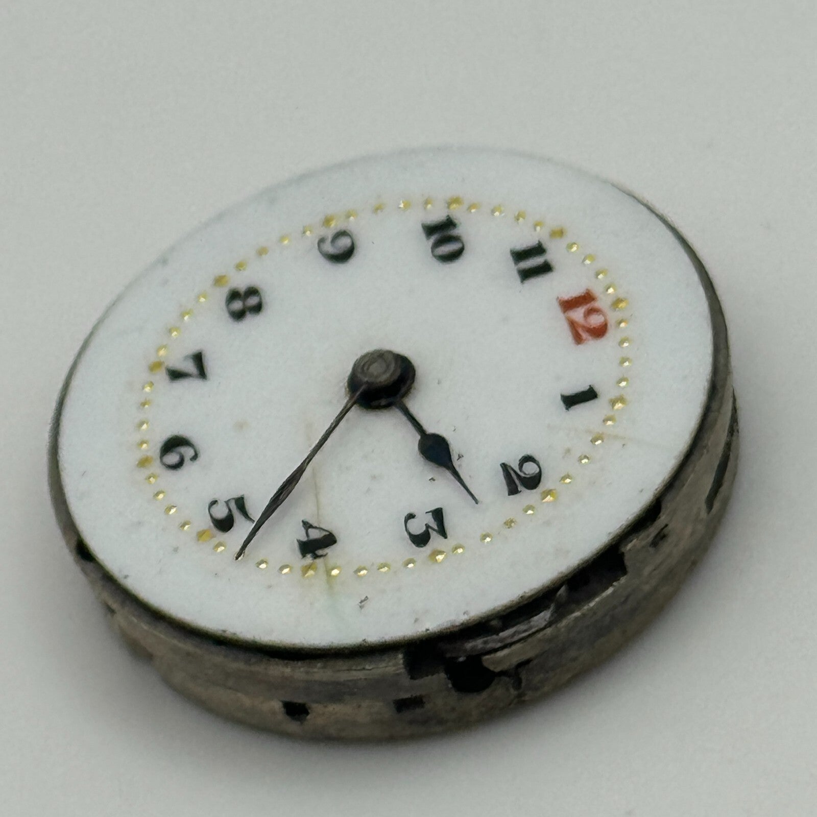 23.7mm 15 Jewels Swiss Porcelain Dial Trench Watch Movement Manual Wind PARTS