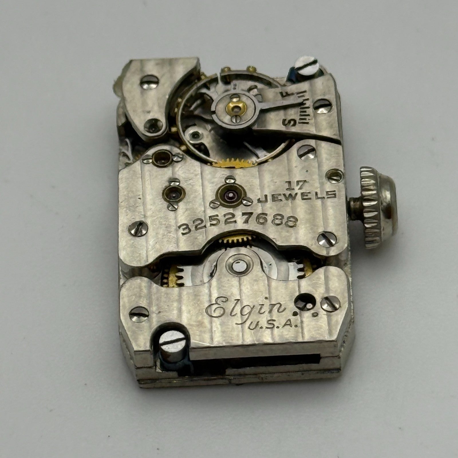 Running 1930 Vintage 18/0s Elgin 483 Model 1 American Watch Movement For PARTS