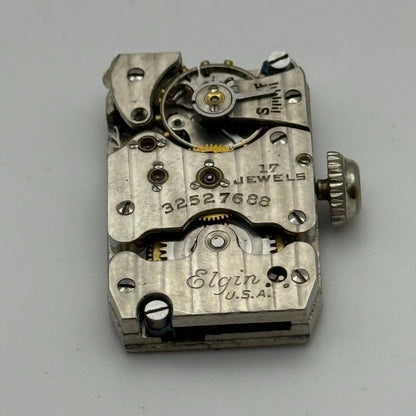 Running 1930 Vintage 18/0s Elgin 483 Model 1 American Watch Movement For PARTS