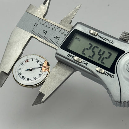 Unidentified Roman Numerals Watch Movement Manual Wind Parts Spare 25.4mm